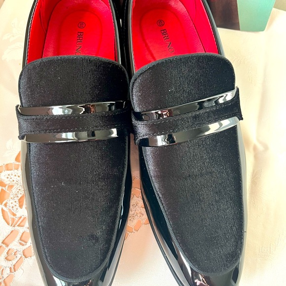 Bruno Black Velvet Men's Loafers - Picture 1 of 4